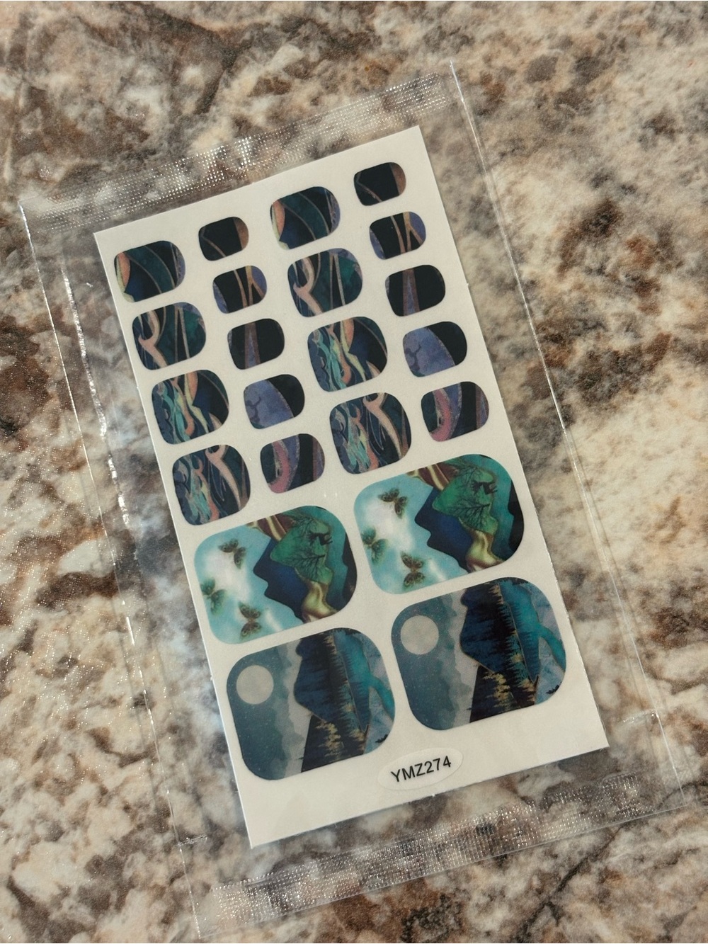 Abstract Nature Toe Wraps — Teal, Blue, Green